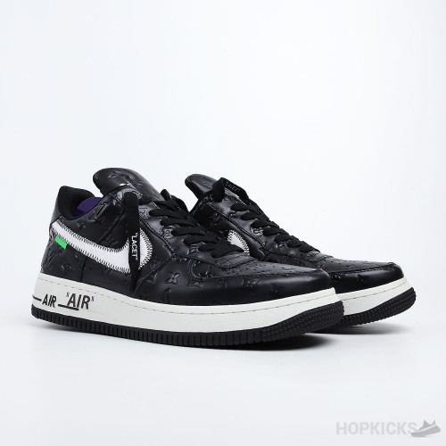 LV x Air Force 1 Trainer Sneaker Black White (Premium Batch)